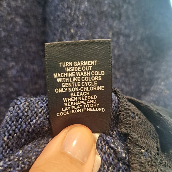 NWOT Torrid Vegan Cashmere Pullover 2-Fer Sweater Blue Size 3 - Picture 9 of 11